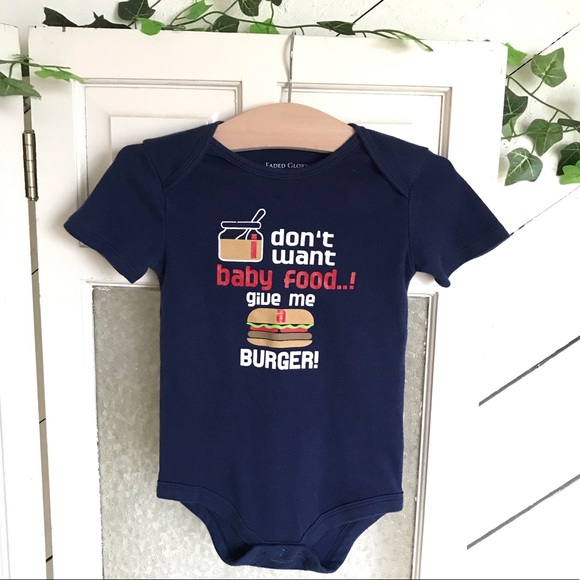Baby Onesie with Funny Graphics & Text - Picture 1 of 4